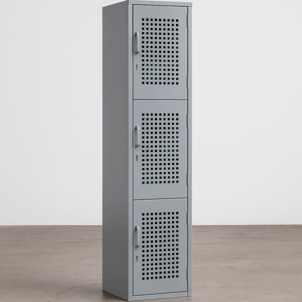 Locker 3 Puertas Perforado 1.80x38x45 - Imagen 1