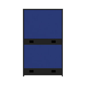 Mampara de piso privatt (marco negro) 160120