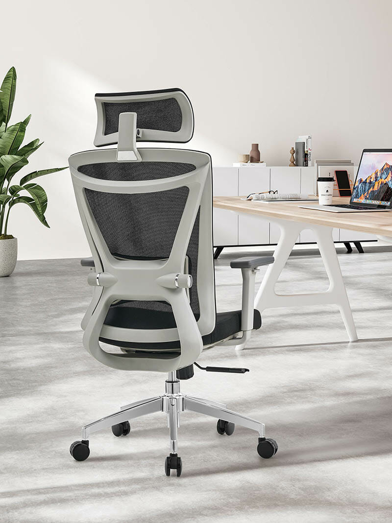 Silla Ejecutiva Mesh de Escritorio Premium York Gris