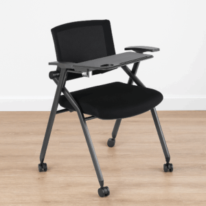 Mesabanco N1 con ruedas en mesh y tela negra