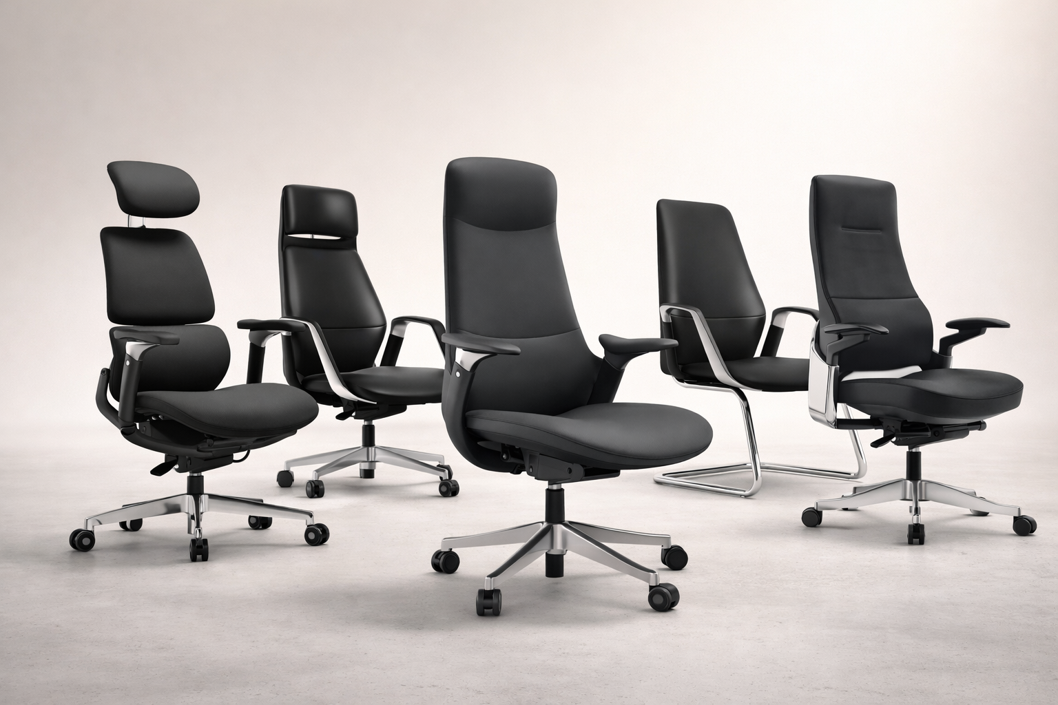 Silla ejecutiva de respaldo alto ideal para largas jornadas de trabajo.