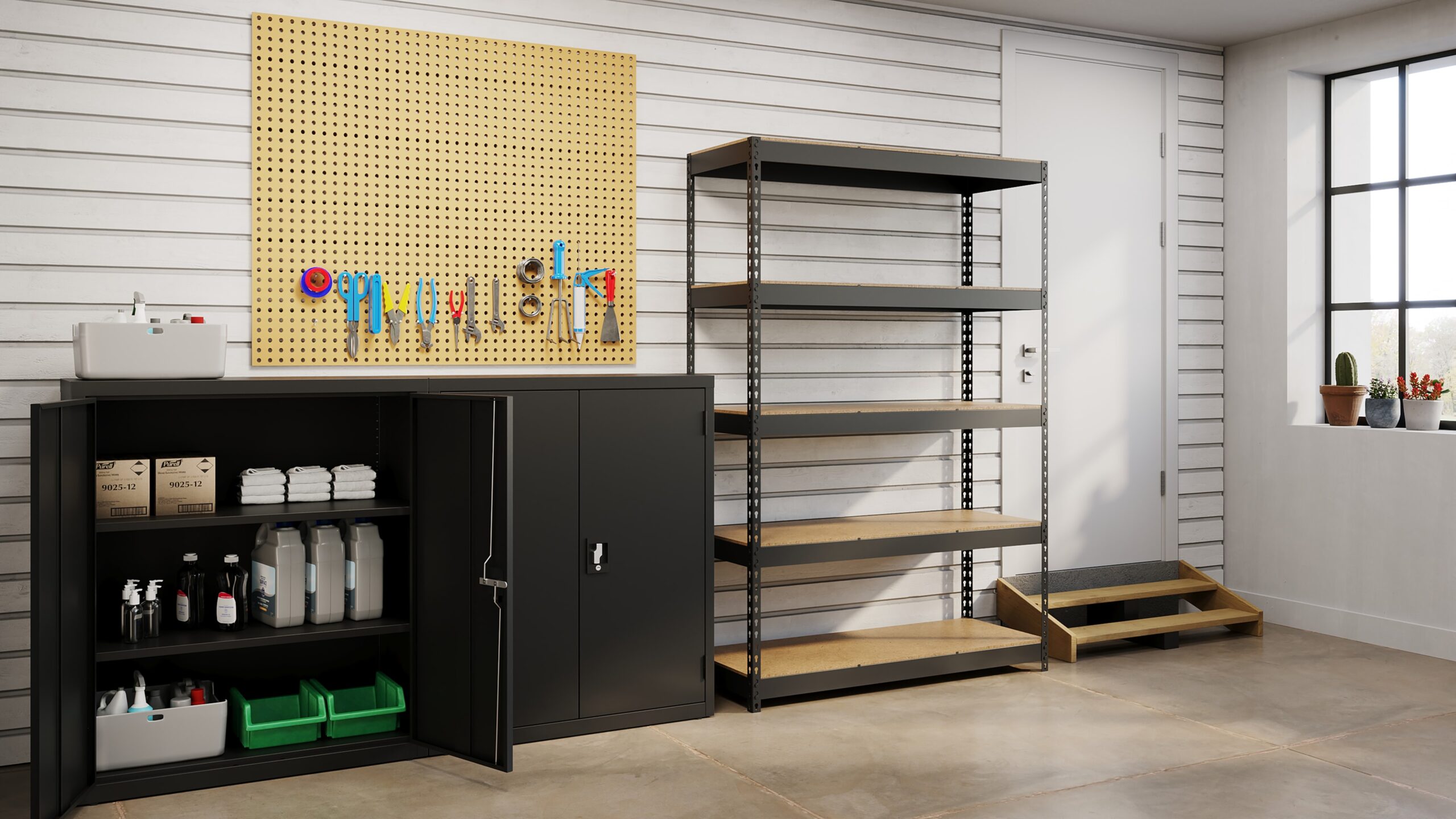 Estante metalico Imagen de un anaquel metálico industrial de varios niveles, donde se pueden ver varias cajas organizadas con productos. El anaquel presenta un diseño funcional, ideal para una tienda, y está dispuesto para facilitar el acceso a la información sobre los precios de los productos.