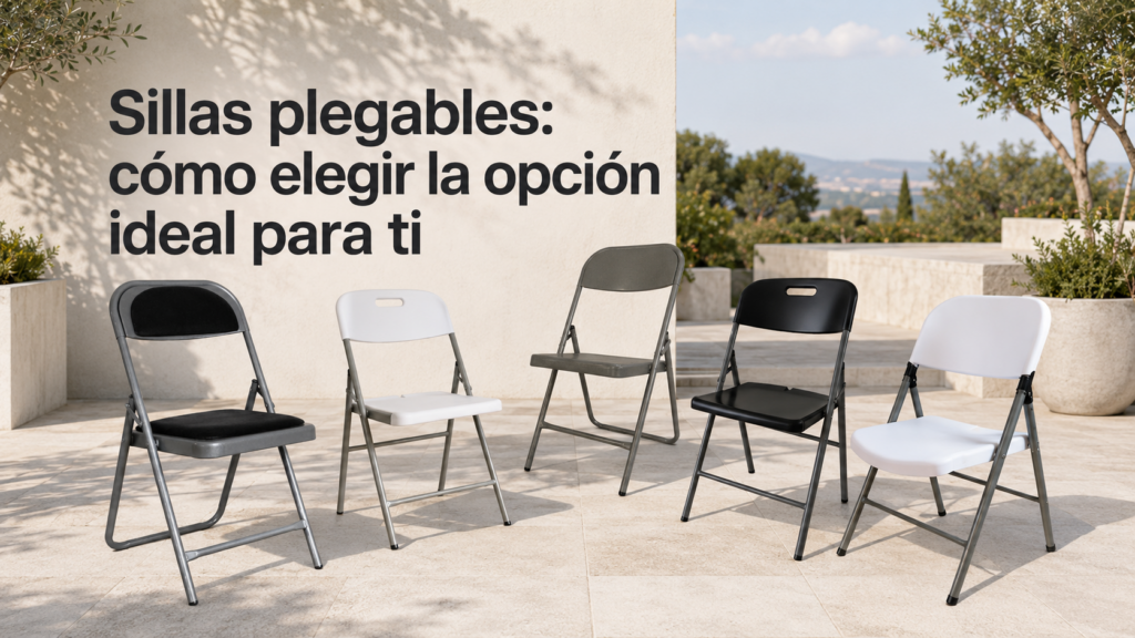 Sillas plegables: Beneficios y cómo elegir la opción ideal para ti