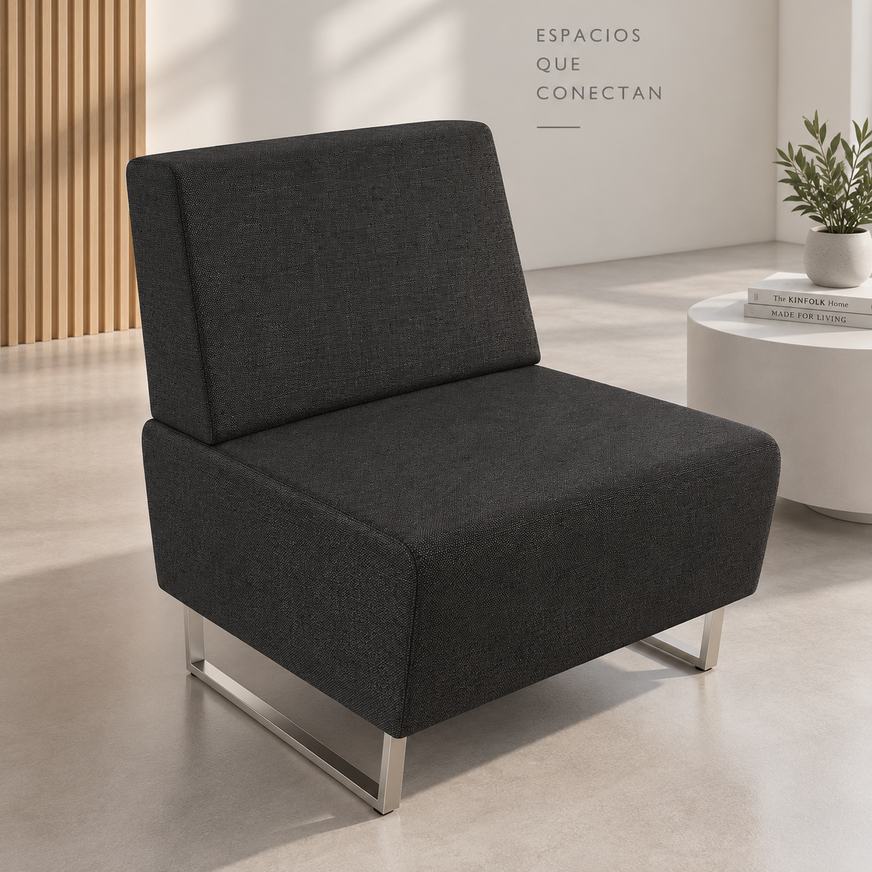 Sillón recto Attesa 911 con respaldo - Imagen 1