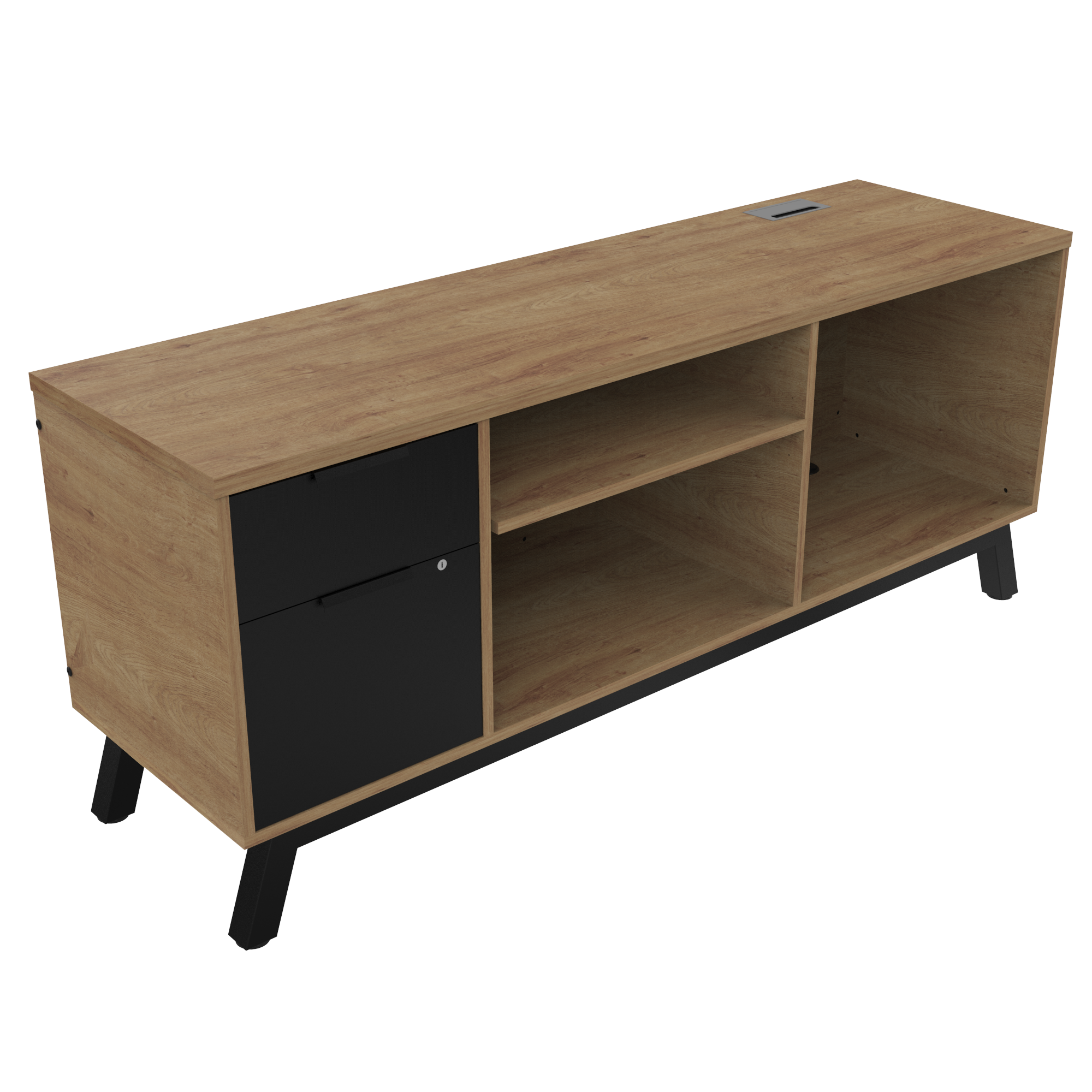 Credenza Alta Anzio M1030 con archivero izquierdo 180cm - Imagen 3