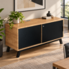 Credenza Alta Anzio M1021 con puerta corrediza 150 cm - Thumbnail Image 1