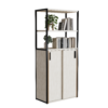 Librero Filio con credenza alta y puertas Corredizas 180x75 cm - Thumbnail Image 1
